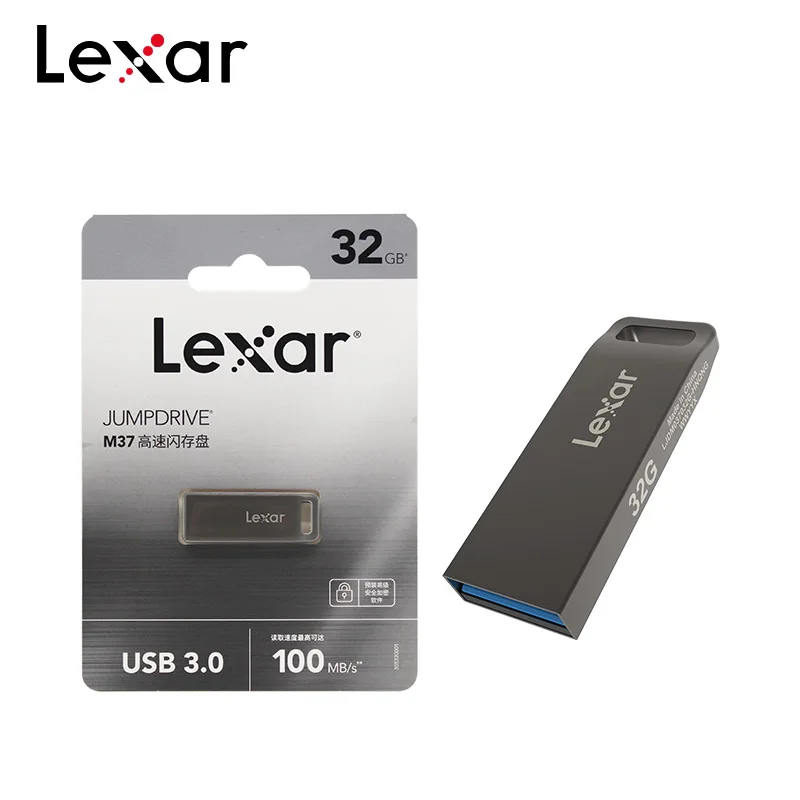 Originalus Lexar M37 USB Flash Drive 32GB 64GB Didelis Greitis 100mb/s USB 3.0, Metalo Pendrive 128GB U USB Stick Memory Stick