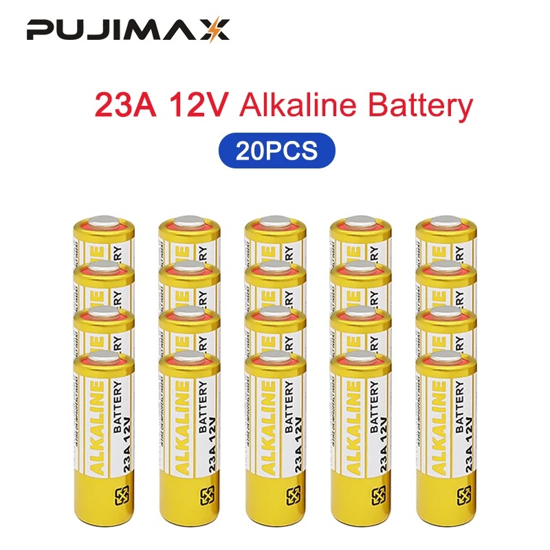 PUJIMAX 12V 23A 20pcs vienkartiniai šarminis sausas baterija K23A 23GA CA20 23GA automobilio kompiuteriu, elektra žaislas elektros produkto La batterie
