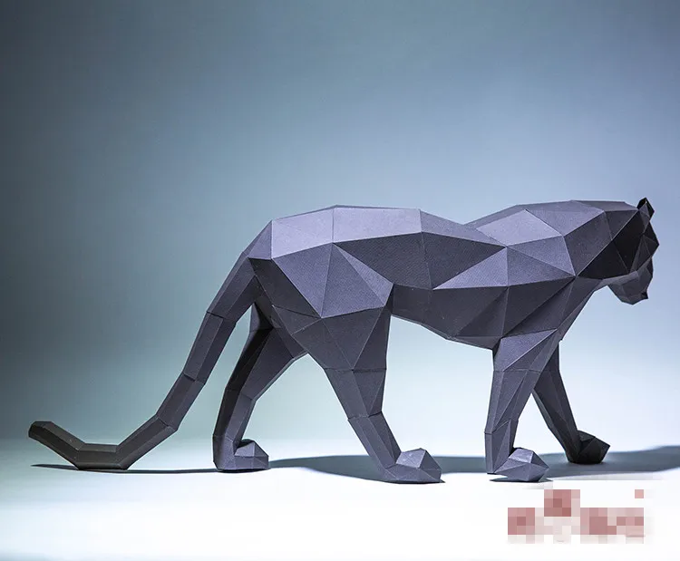 Papercraft 3d modelis leopard 3d popieriniai sienų gyvūnų orlaivių de papel 3d papel tėtis modeliai suaugusiems, vaikams, dovanos
