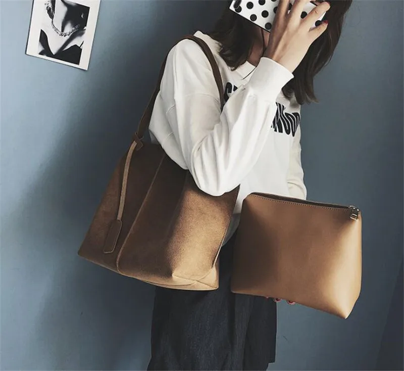 Ponios odos zomšiniai krepšiai nustatyti dydį, pirkinių krepšiai moterų 2020 m. naujų prabangių rankinių Dizaineris atsitiktinis, kelioniniai krepšiai, M236