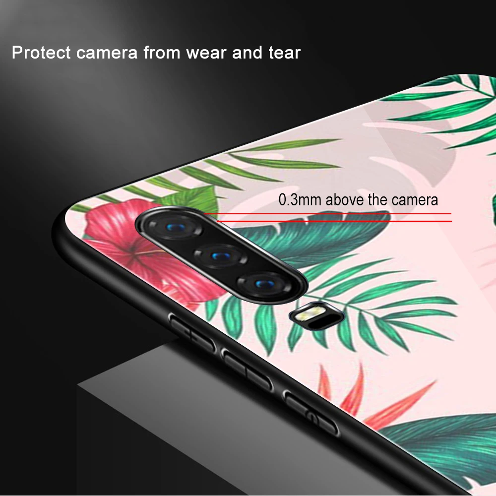 Prabanga Stiklo Atveju, Huawei P40 30 P20 P Smart 2019 2020 Garbė 30 30S 20 10 Mate 40 30 20 Lite Pro Dangtelį Gėlių Mados Funda