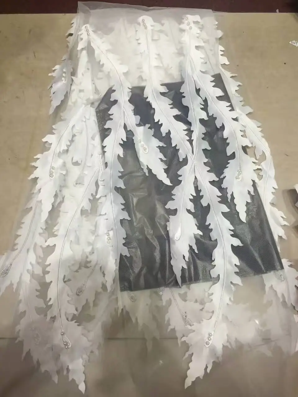 Prancūzijos Afrikos tiulio, nėrinių audinys, aukštos kokybės išsiuvinėti karoliukais net Nigerijos nėrinių audiniai 5 metrų vestuvių suknelė