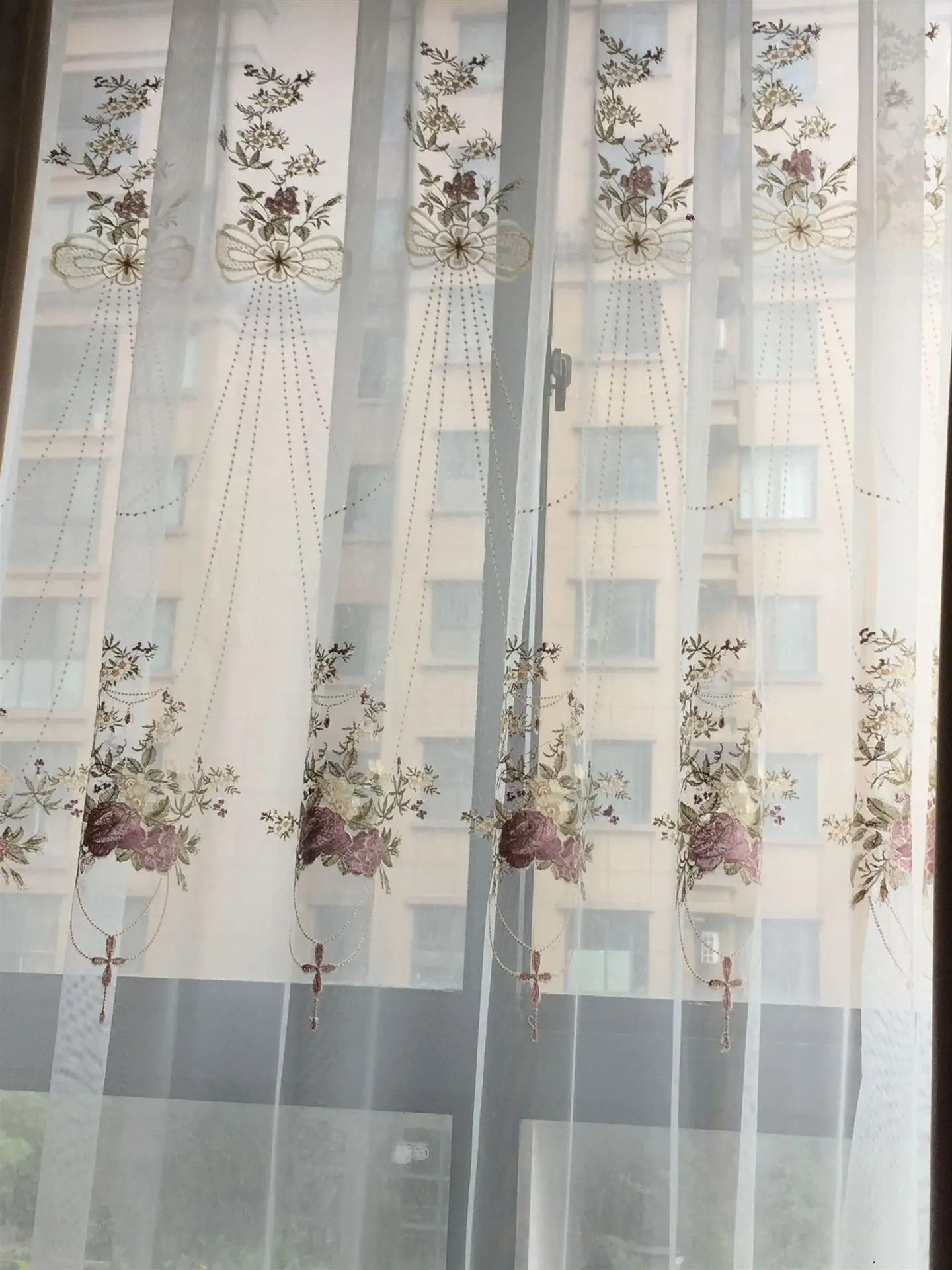 Prancūzų Romantikų Siuvinėtos Užuolaidos Ekrano Korėjos Sielovados Kabantys Krepšelį Gėlių Balkono Kambarį Pasiskirstymo Uždanga Partijos