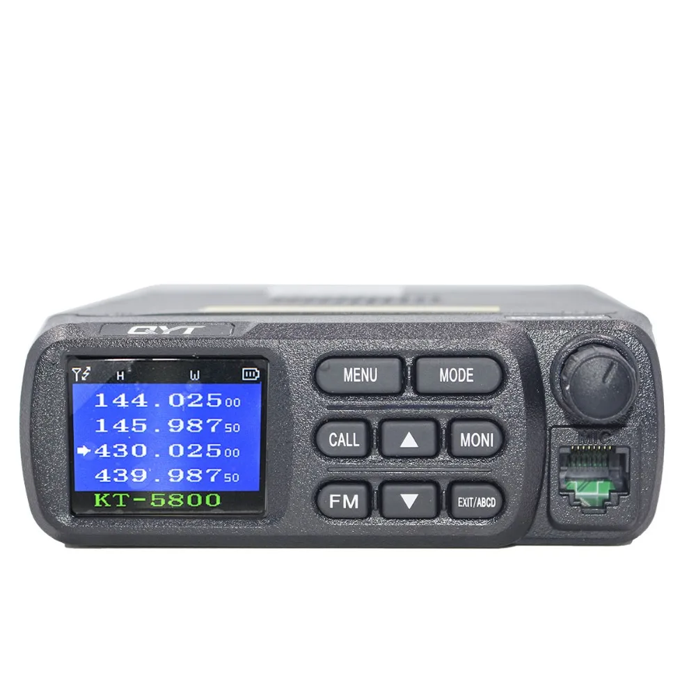 QYT KT-5800 12/24V Dual Band Quad-veikiant Budėjimo režimu, Spalvotas Ekranas 25W VHF UHF DTMF ANI Mini Automobilių Kumpis Radijo Mobilus Transiveris Sunkvežimis