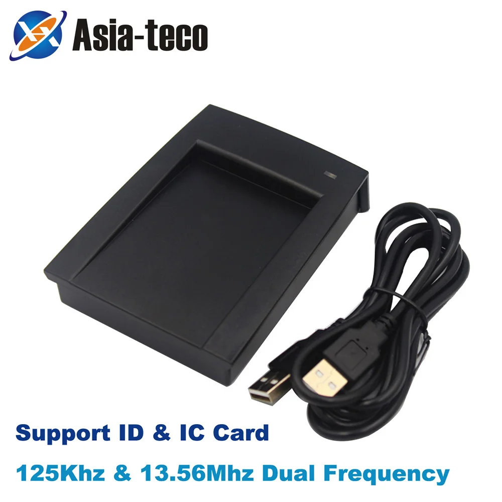 R10DC Dual Dažnis 125Khz 13.56 Mhz ID IC USB Skaitytuvas Prieigos Kontrolės Smart USB Kortelių Skaitytuvas Remti Langų Sistemos 