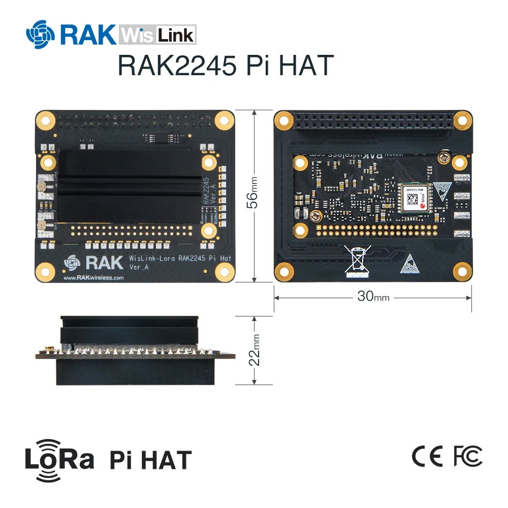 RAK2245 Pi SKRYBĖLĘ LoRaWAN Koncentratorius Modulis Vartai OS WisLink LoRa Lenta su Aviečių Pi remiantis SX1301 GPS Antena Q193