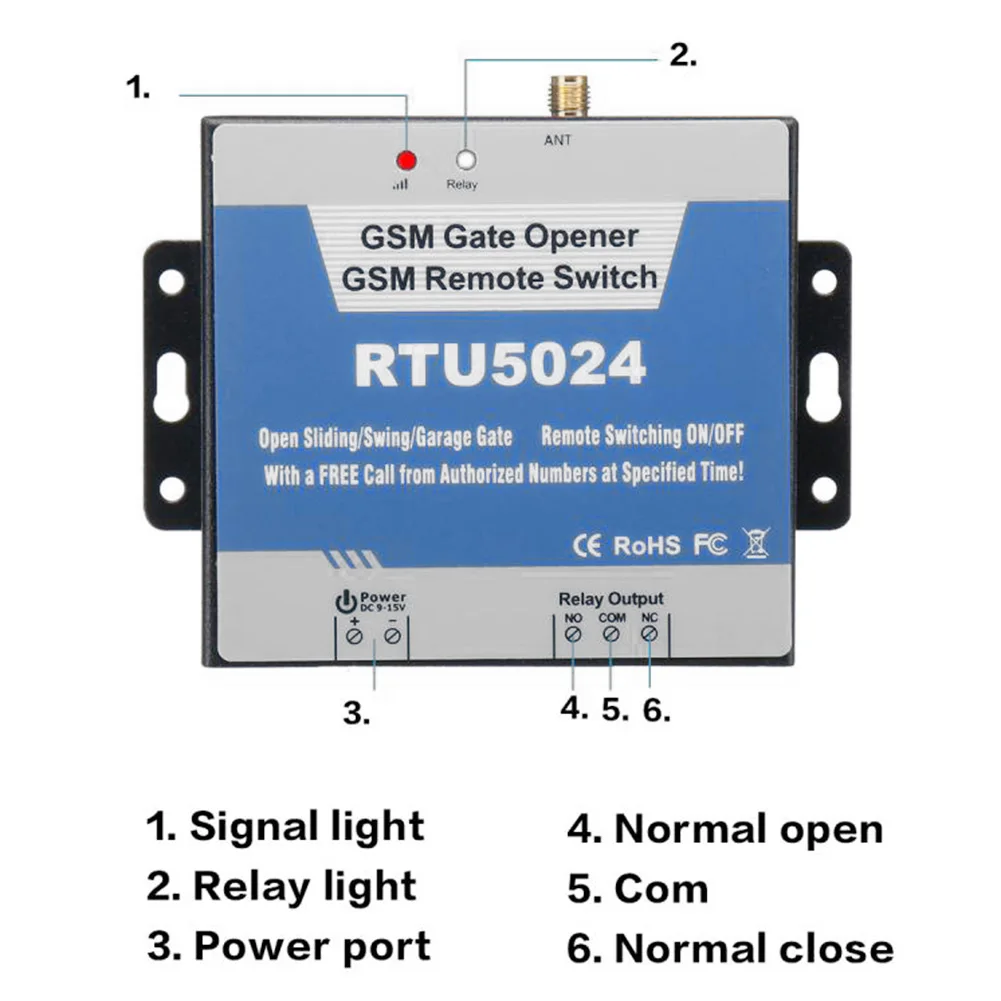 RTU5024 GSM Vartų Atidarymo Rėlę Įjungti Belaidžio Nuotolinio Valdymo Durys Prieigos Ilga Antena Nemokamai Skambinti 850/900/1800/1900MHz Durų Atidarytuvas