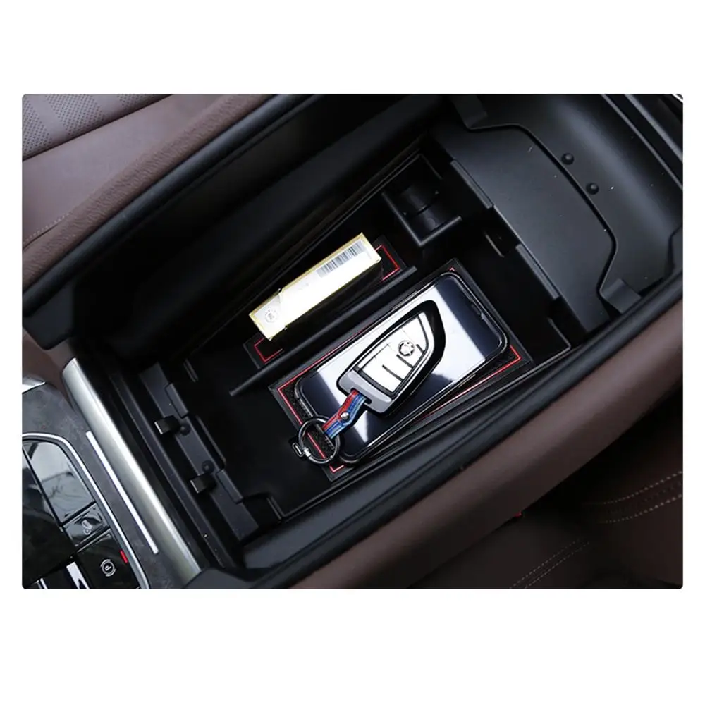 RUIYA Automobilio Sėdynėje Laikymo Dėžutė X5 G05/X6 G05/X7 G07 2019 2020 Konsolė talpinimo Auto Interjero Saugojimo Priedai