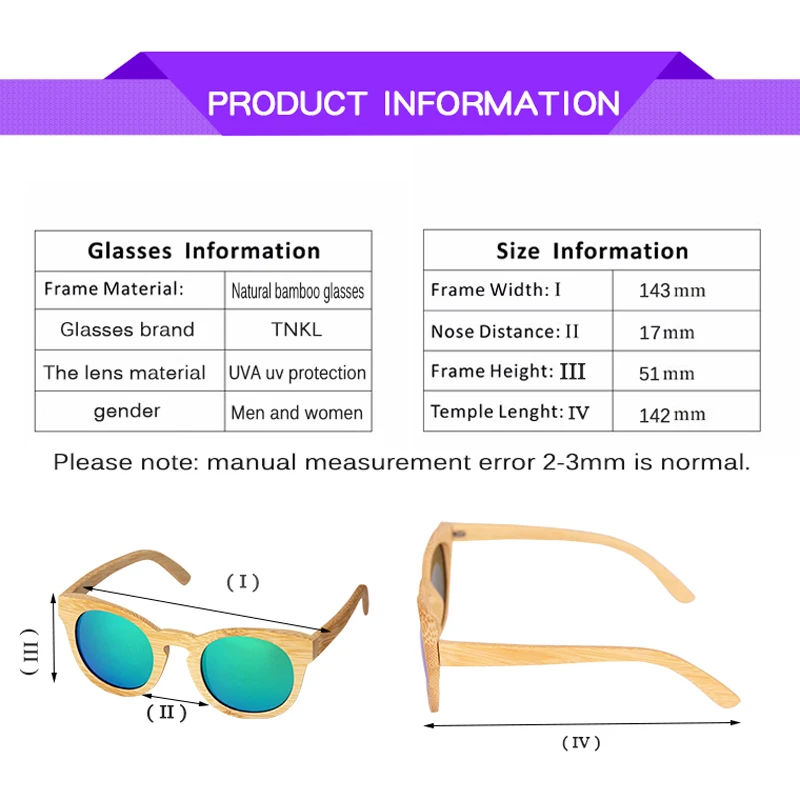Rankų darbo Bambuko rėmo Poliarizuoti akiniai nuo saulės moterims žmogus ovalo formos saulės akiniai Paplūdimio Anti-UV akiniai Mediniai Atveju