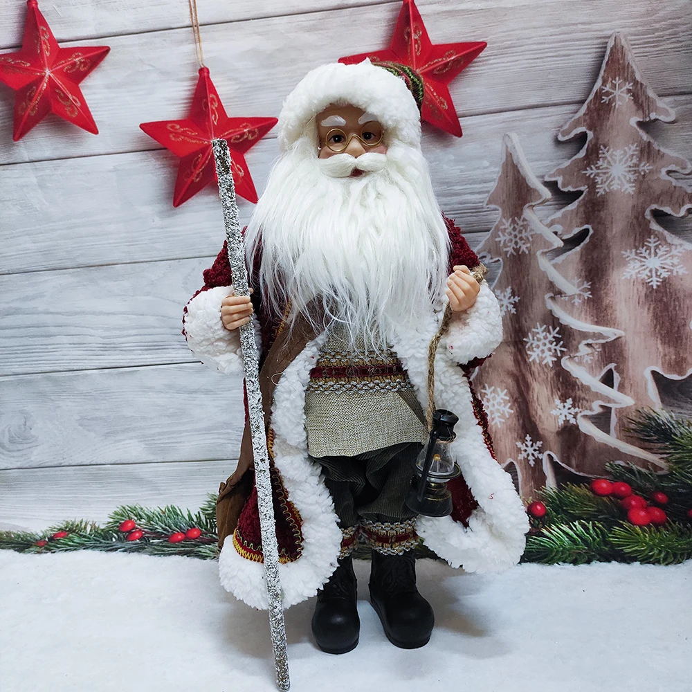 Raudoni Kalėdų Senelio Barzda Pliušinis Lėlės Stovi Žaislas Kalėdinė Dekoracija Naujųjų Metų Navidad Home Hotel Puošyba, Dekoras Dovana Vaikams
