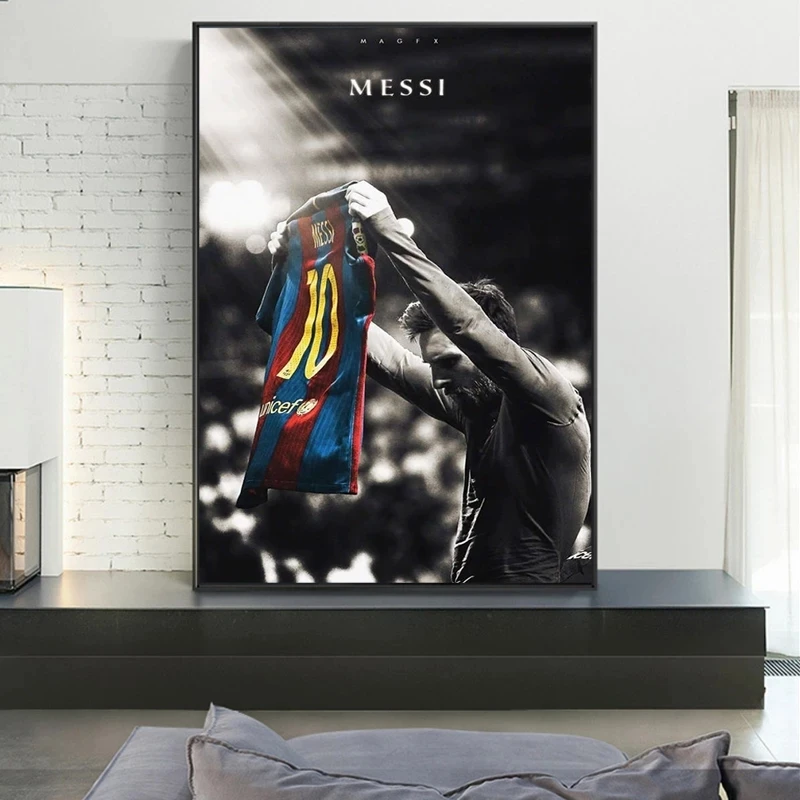 Retro plakato futbolo žaidėjas sporto žvaigždė meno sienos nuotrauka kambarį sienų apdaila dažymas dažymo ir marginimo plakatas