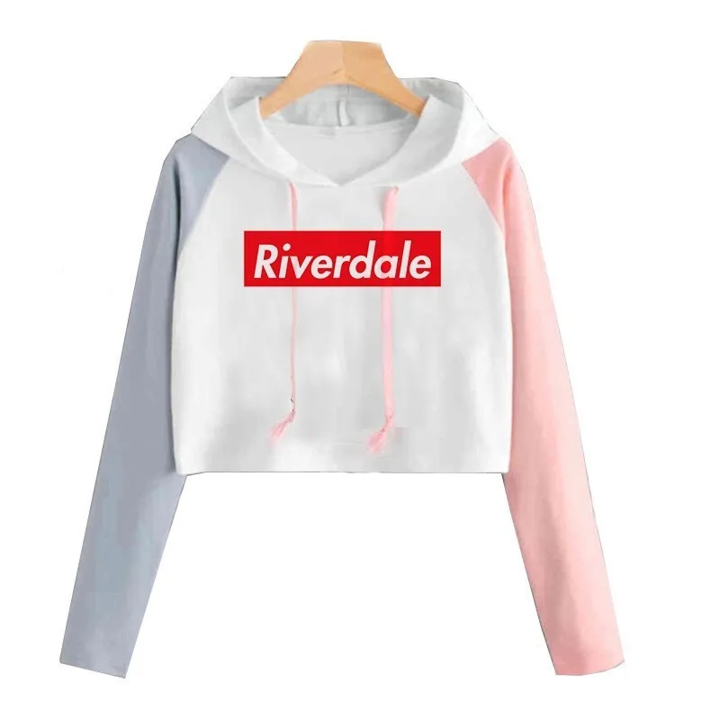 Riverdale Hoodie Palaidinės Pietų Pusėje Žalčių Streetwear Viršūnių Pavasario Hoodies Moterų Gobtuvu Harajuku Apkarpytos Hoodie Palaidinukė