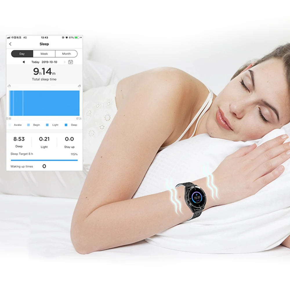 Rogbid Lite Smart Watch Vyrų Širdies ritmas, Fitneso Stebėti Miego Bluetooth Signalas Smartwatch Moterų Prijunkite 