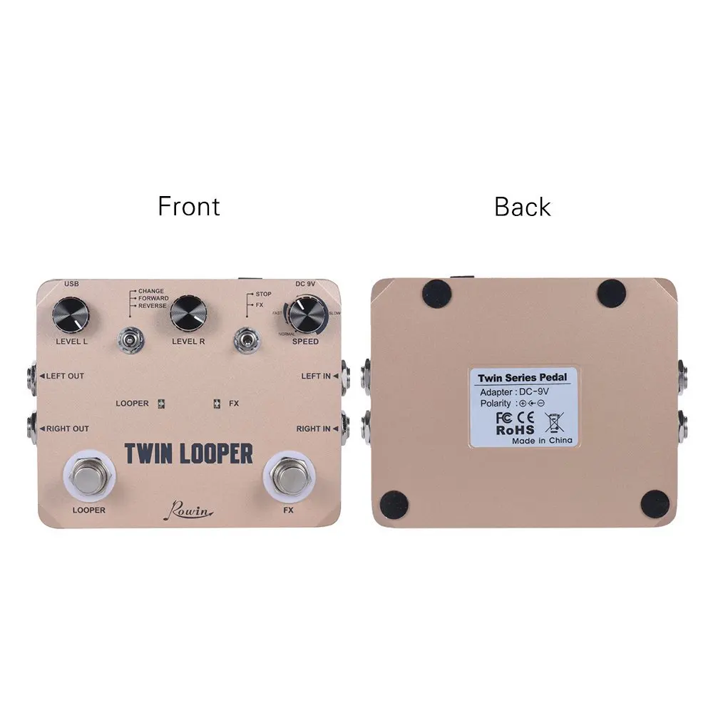 Rowin LITŲ-02 Twin Looper Pedalo Atnaujinimus Looper Pedalai elektrine Gitara, 10 Min. Apsisukimo Neribotas Undo/Redo Funkciją 11 Rūšių P