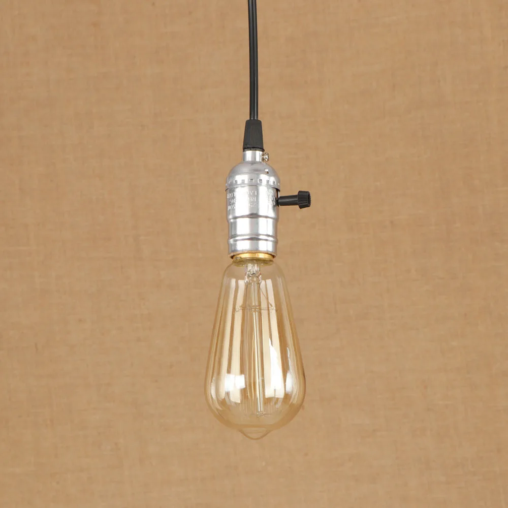 Senovinių geležies nudažyti sidabro pakabukas lempa E27 220V LED kūrybinės 3 stilius kabinti šviesos rungtynių restoranas miegamojo kambarį baras