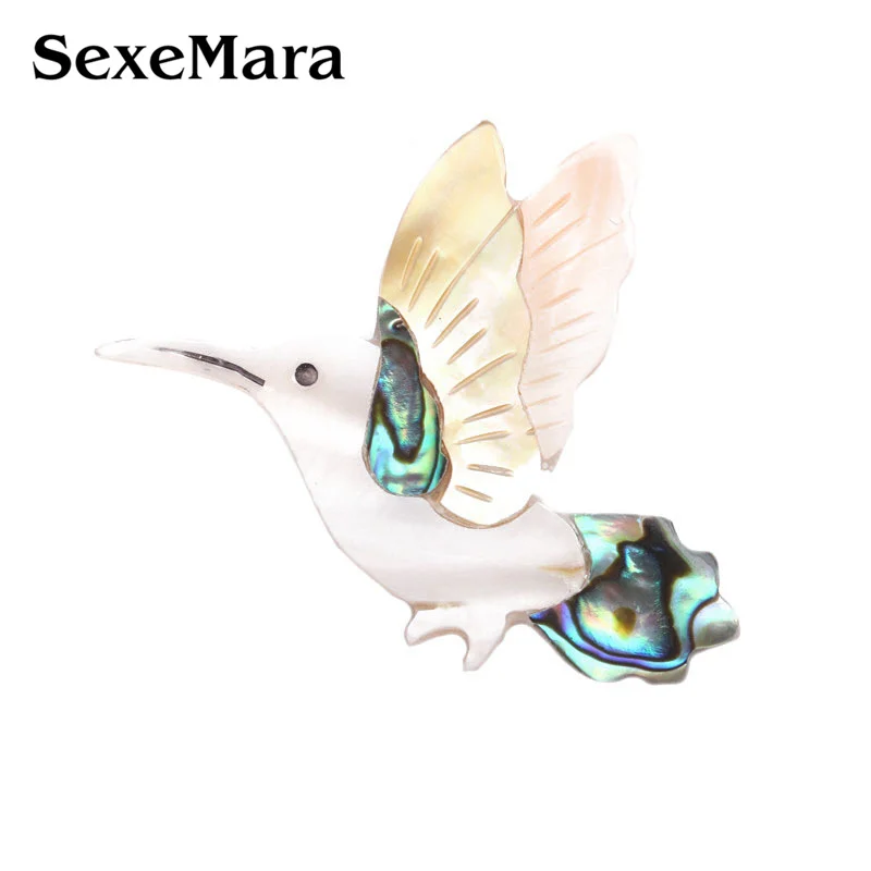 SexeMara Fizinis Apvalkalas paukščių Sagė Pin Mielas Gyvūnų Hummingbird Broche Pin Moterims Moteriški Aksesuarai, Drabužių Dekoravimas
