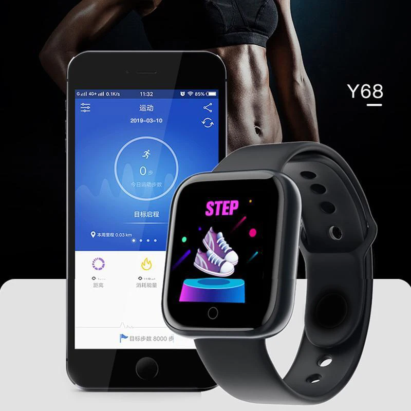 Smart Watch Širdies ritmo Monitorius Tracker Fitneso Apyrankės, skirtų 