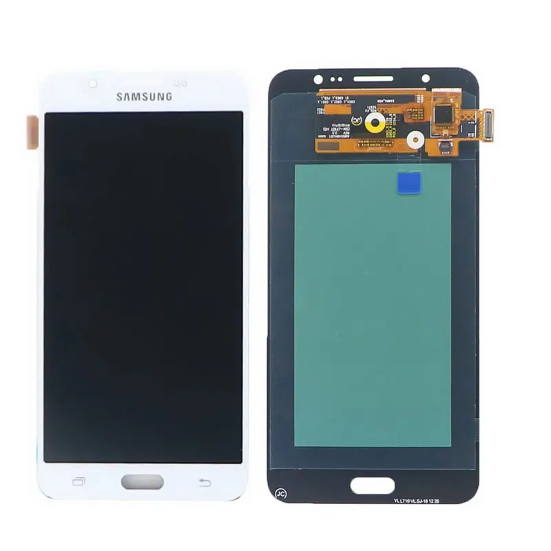 Super AMOLED skystųjų kristalų (LCD Samsung Galaxy J7 2016 J710 J710F J710HJ710M LCD Ekranas Jutiklinis Ekranas skaitmeninis keitiklis Asamblėjos ryškumo reguliavimas
