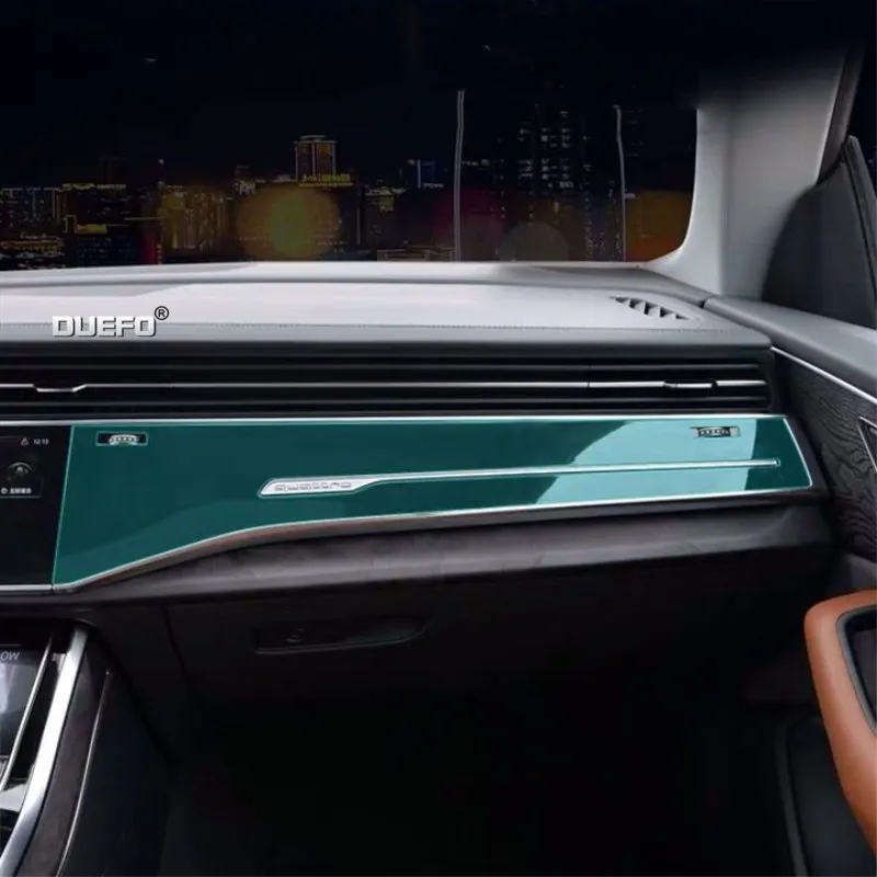 TPU Automobilio Salono Kino Centrinio įrankių skydelis Valdymo Skydelis, ekrano Apsaugos Lipdukas, skirtas Audi Q7 2019 2020 Žibintų apsauga