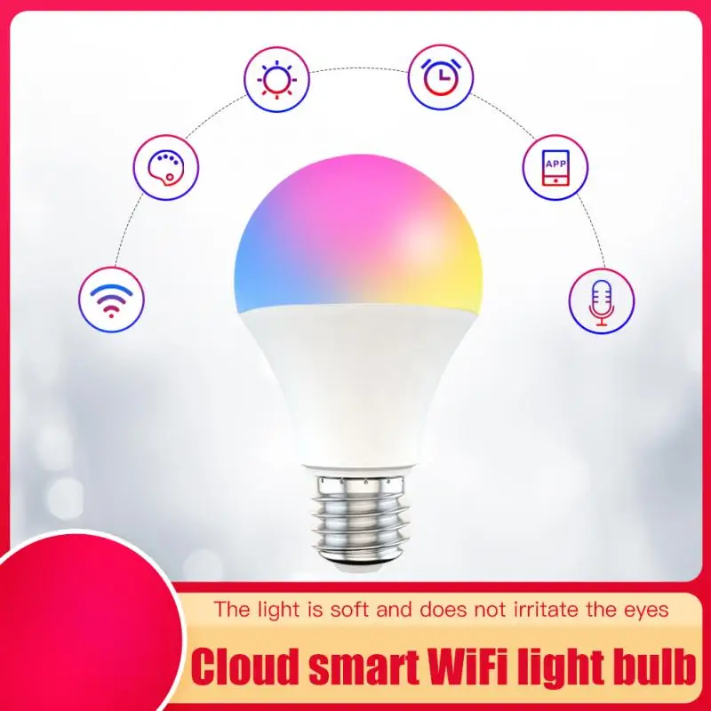 TUYA 15W WiFi Smart Pritemdomi Lemputė B22/E27 LED RGB Šviesos Veikia Su Alexa/ 