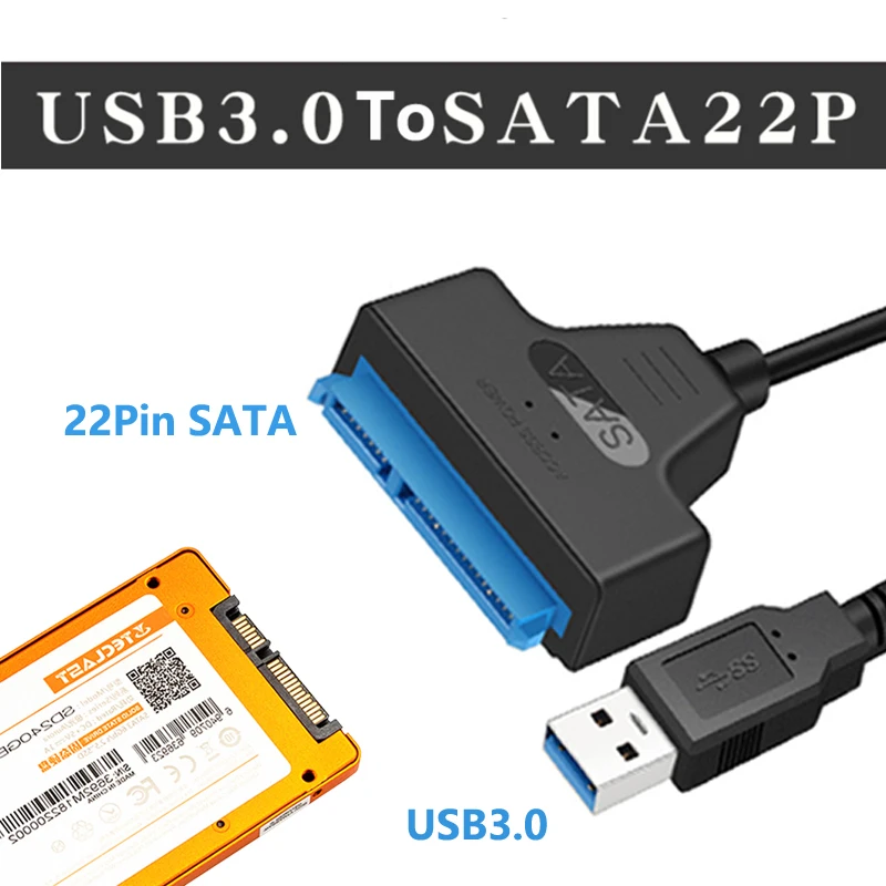 USB 3.0 SATA22P SATA HDD SSD USB3.0 Adapterio Kabelį Konverteris 2.5 colių HDD SSD Kietąjį Laptopo SATA Adapterio Kabelis