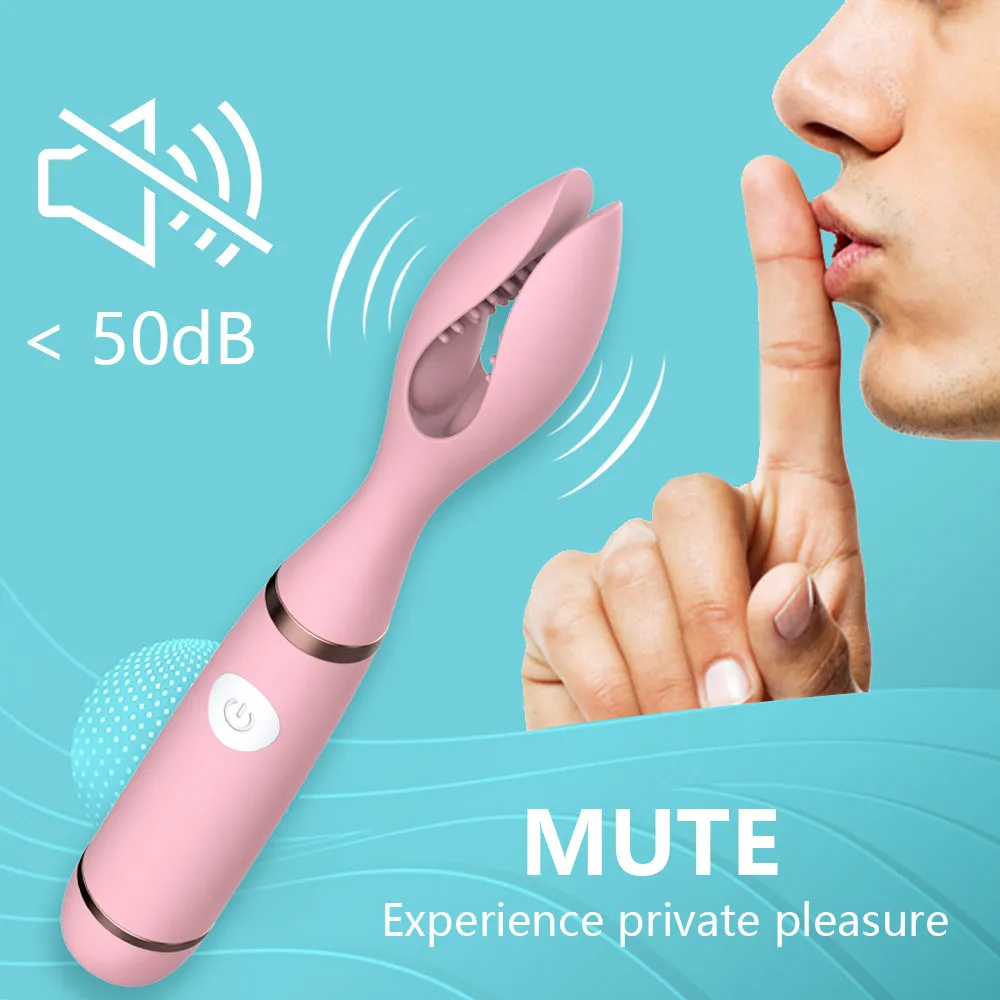 USB Įkrovimas 12 greičio Vibracija Massager Dvigubo Įrašo Vibracija, Įmova Gnybtus Klitorio Stimuliatorius Moterims Suaugusiųjų Sekso žaislai