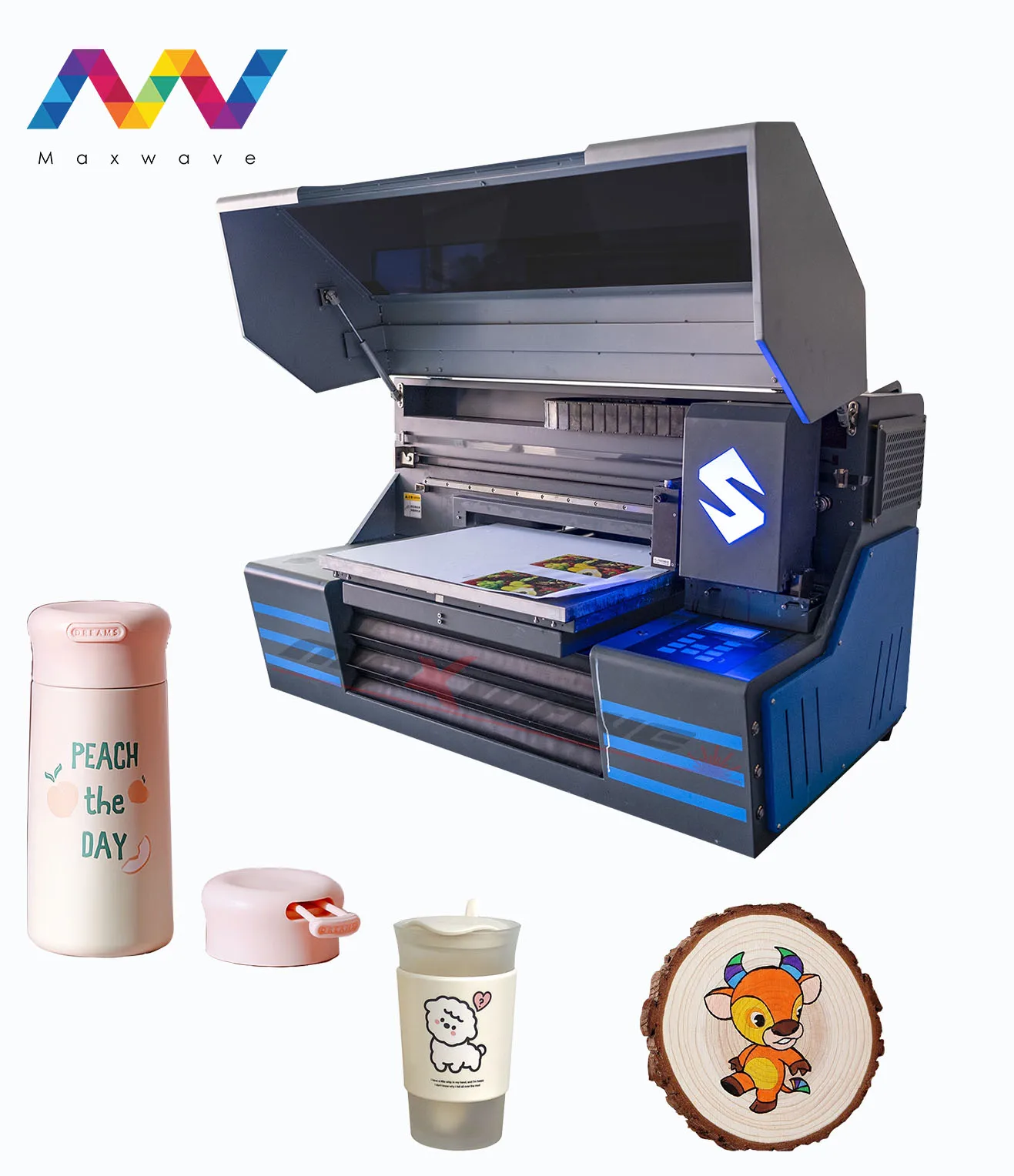 UV spausdintuvas dvivietis vadovas A2A3 lakas UV spausdintuvas pasukimo įrenginys, skirtas butelis telefono dėklas plastikinis t-shirt metalo žvakė spausdinimo mašina