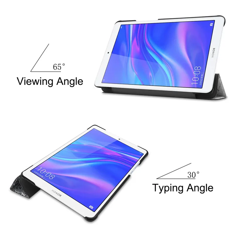 Ultra Slim PU Odos Flip Case for Huawei MediaPad T5 JDN2-W09/AL00 Tablet Stand Padengti Huawei MediaPad T5 8 Byloje + filmPen