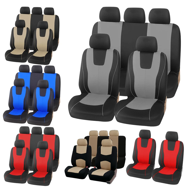 Universalus Red Automobilių Sėdynės Padengti Poliesterio Audinio Apsaugoti Sėdynių Užvalkalai