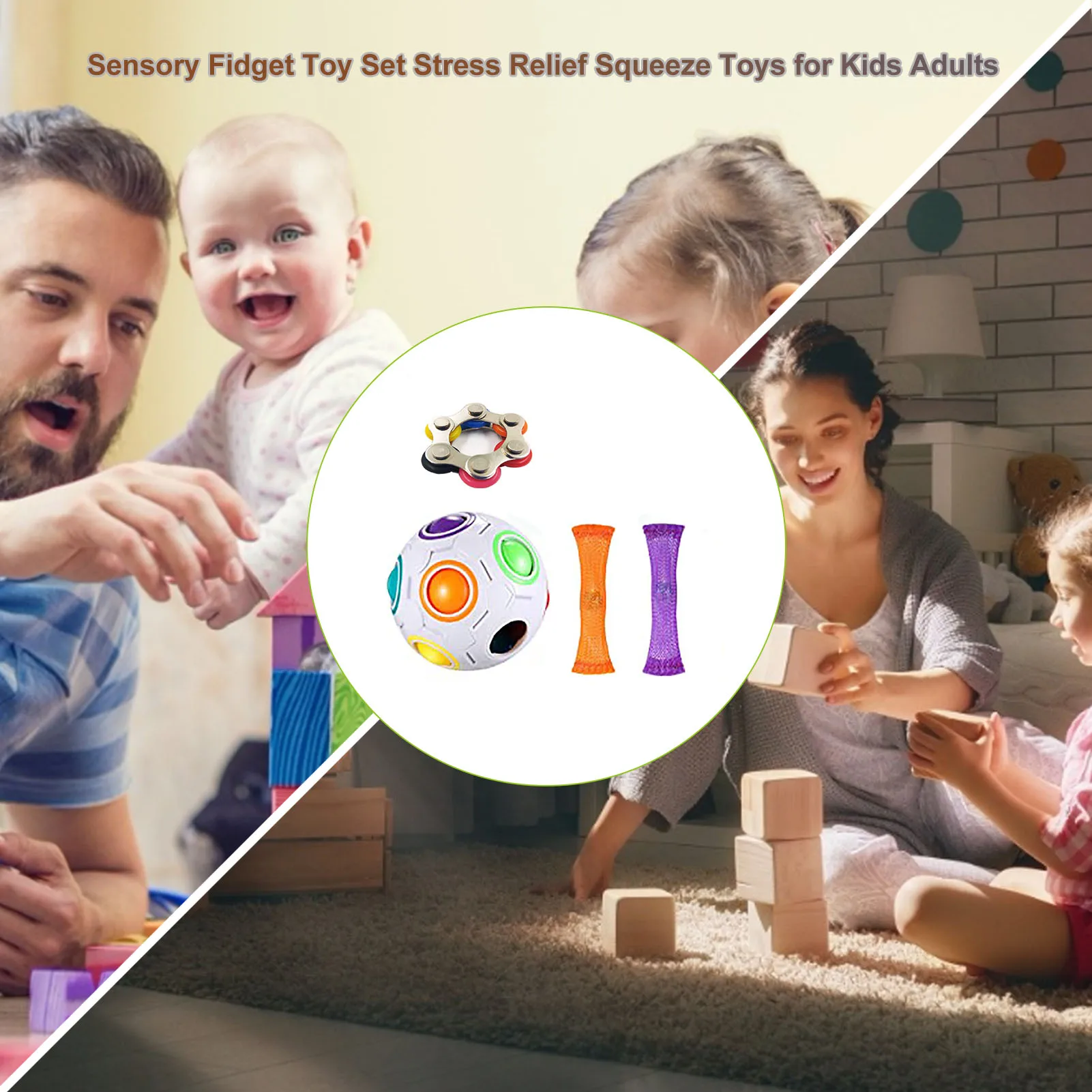 Vaikų Ir Suaugusiųjų Fidget Žaislas Nustatyti, Sumažinti Stresą Ir Palengvinti Spaudimą Jutimo Žaislai Šalies Interaktyvi Dėlionė, Stalo Žaidimas