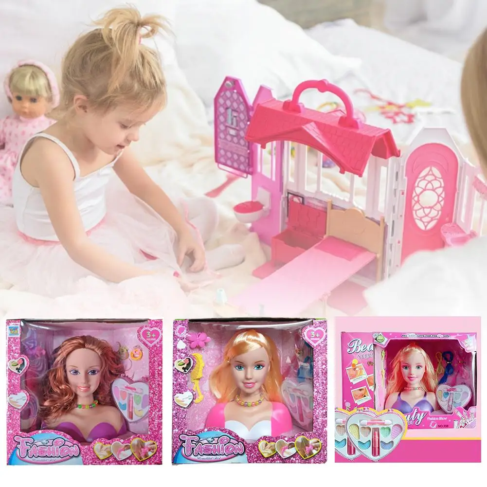 Vaikų Makiažas Lėlės Princesė Galvos Lėlės Ir Mergaičių Grožio Ir Mados Aksesuarų, Naudoti Lėlės, Žaislai Berniukams Ir Mergaitėms