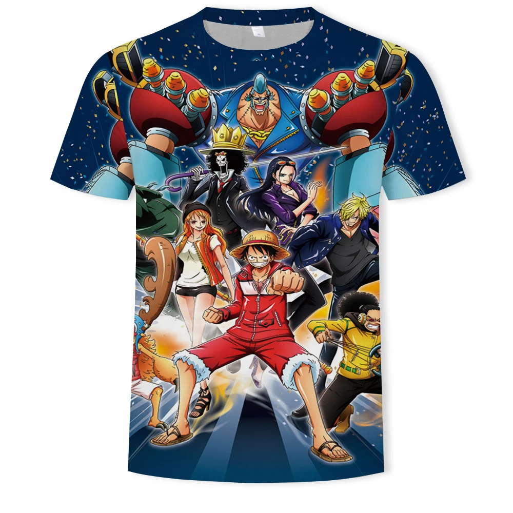 Vasaros Mados vyriški T-Shirt 3D Vienas Gabalas Spausdinti Atsitiktinis Marškinėliai Kraujo Luffy Drabužių Azijos Dydis S-6XL vyriški T-Shirt