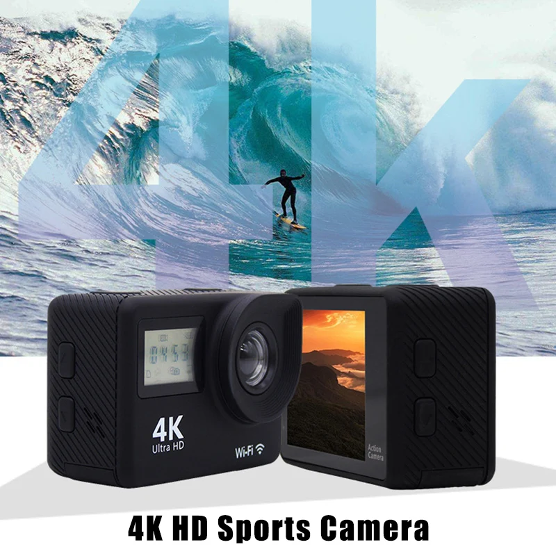 Veiksmo Kamera 4K WiFi Ultra HD Sporto Kamera atspari Vandeniui Nardymo vaizdo Kamera su Nuotolinio Valdymo JR Pasiūlymai