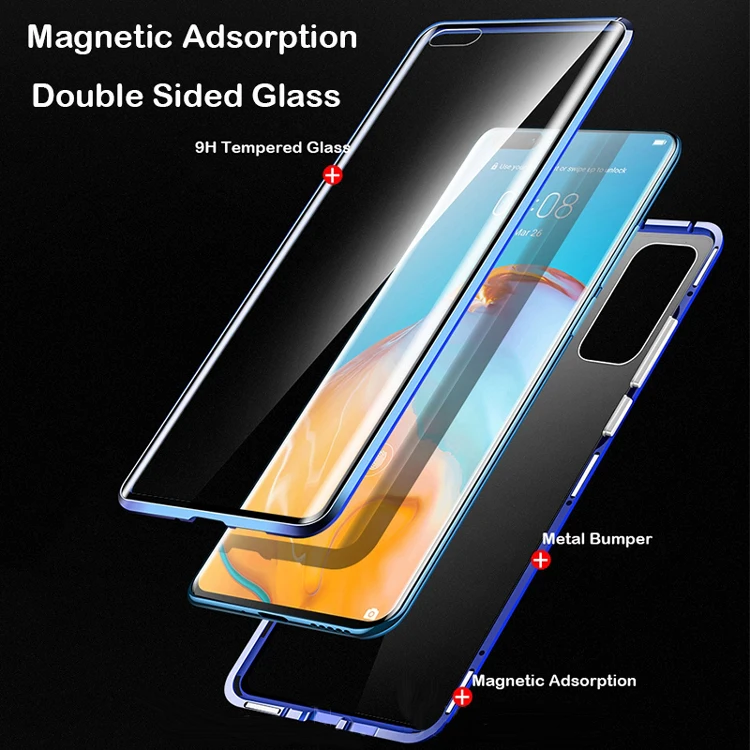 Visą Magnetinis Dangtelis Skirtas Samsung Galaxy A11 A21 A41 A51 Atveju 360 dvipusės Stiklinį Dangtelį Galaxy A91 A81 A71 Magnetas Metalo atveju
