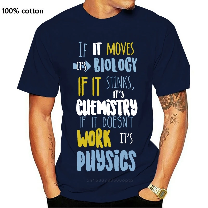 Vyrų marškinėlius Juokinga, Biologijos, Chemijos, Fizikos Mokslas T Shirts Dovanos Moteriški Vyrai Klasikiniai Marškinėliai moterims T-Shirt tees viršų