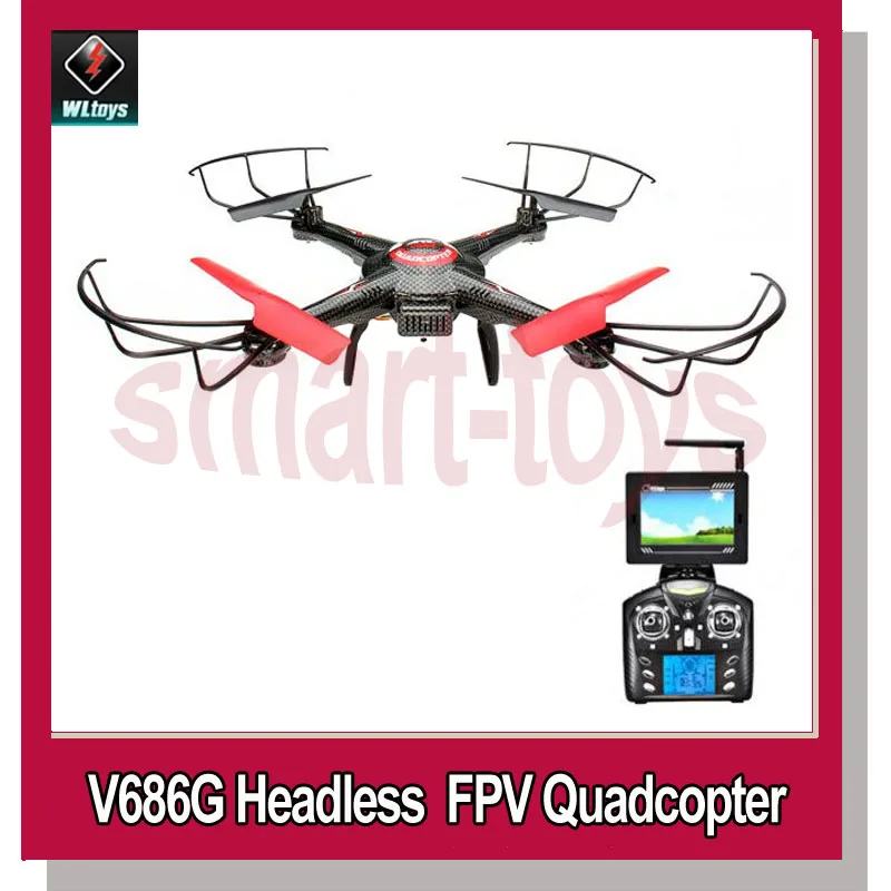 WLToys V686G Quadcopter su 3pcs Papildomo Akumuliatoriaus 5.8 G FPV Begalvis Režimas Drone), su 2MP HD Kamerą Stebi DV686 Sraigtasparnis