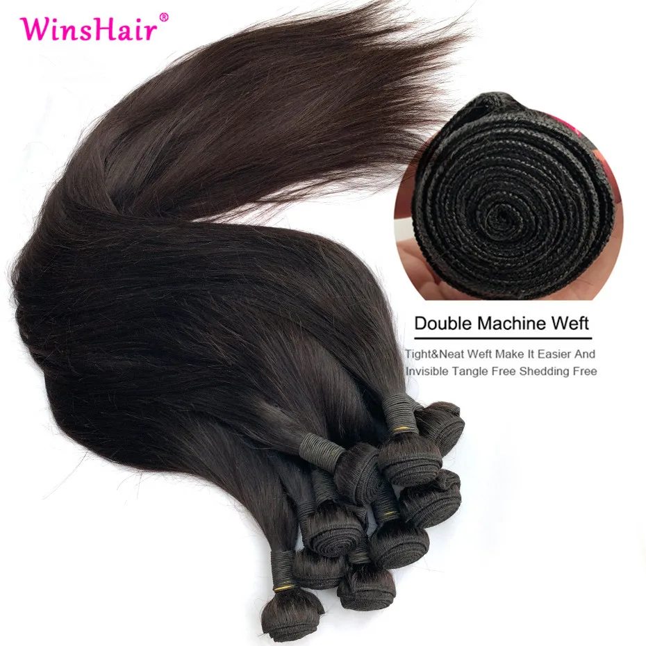 Winshair Tiesiai Žmogaus Plaukų Ryšulių 30 Colių Ryšulių 32 34 36 38 40 Colių Tiesūs Plaukai Ryšulių Remy Brazilijos Plaukų Audžia Pluoštas