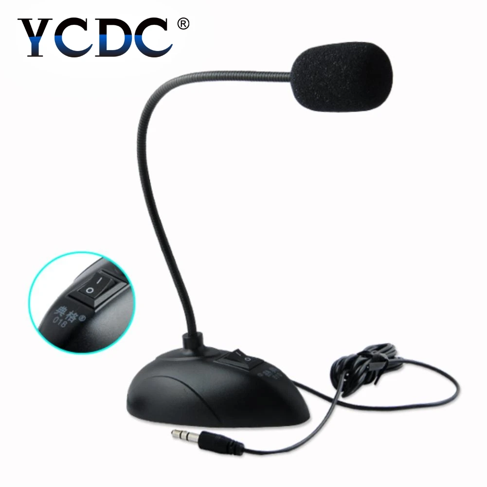 YCDC Lankstus Stovas Mini Studija Kalbėjimo Mikrofonas (3,5 mm Kištukas Gooseneck Mic Laidinis Mikrofonas Kompiuterio, Nešiojamojo KOMPIUTERIO Darbalaukį