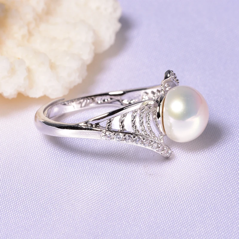 YIKALAISI 925 sterlingas sidabro 8-9mm perlų papuošalai originali natūralių gėlavandenių perlų merginų, moterų 2018 naujas mados