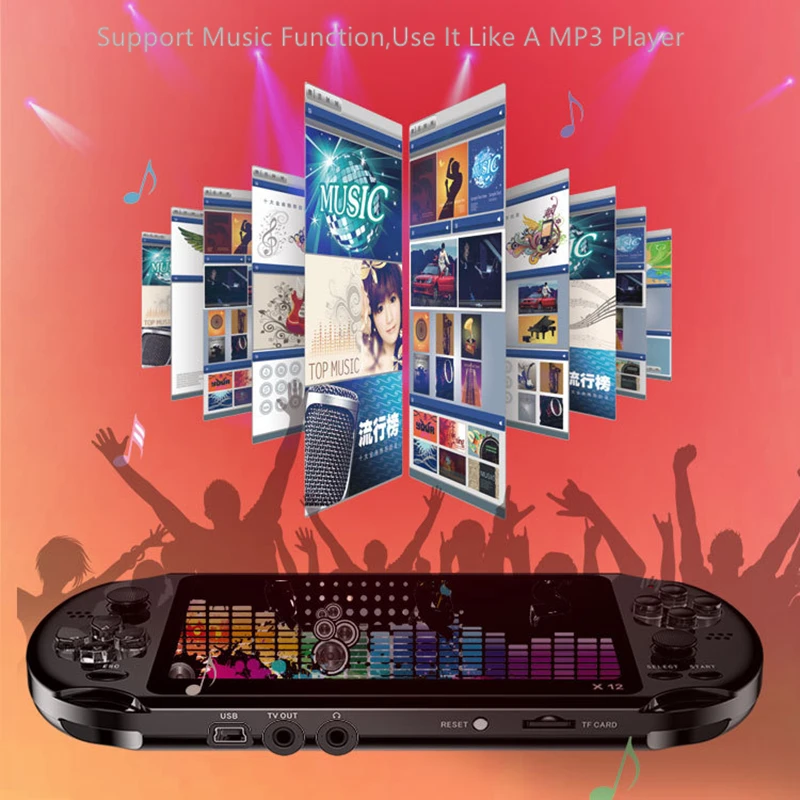 Yoteen 5.1 Colių Nešiojamą Žaidimų Konsolę Nešiojamų Dual Kreiptuką 8GB Pakrautų 1000 Žaidimai, E-knygos, TV Out Classic Video Žaidimas, Mašinos
