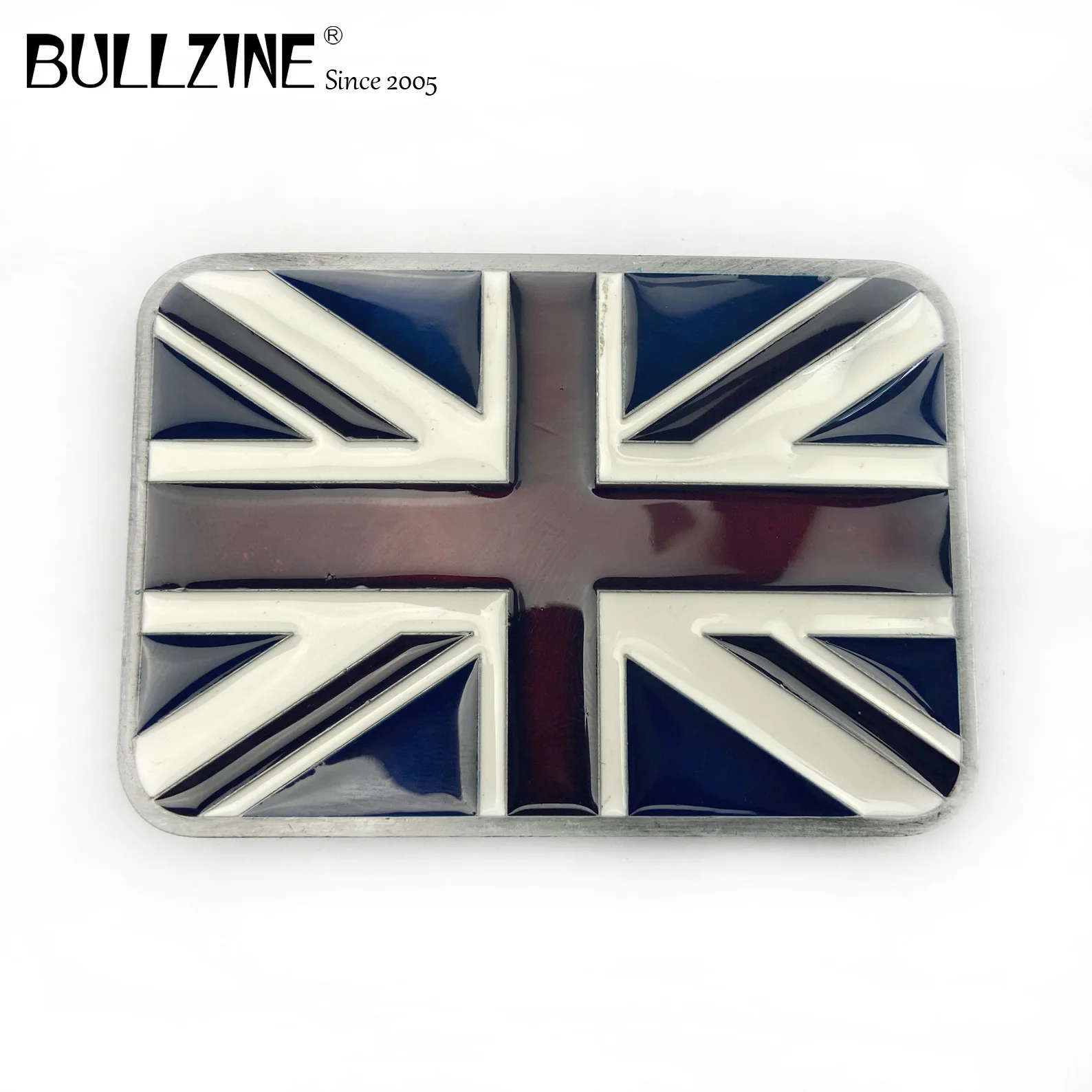 Į Bullzine Jungtinės Karalystės vėliavos diržo sagtis su alavas apdaila ir spalvos emalio FP-02623 tinka 4cm pločio diržas