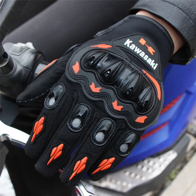 1 pora Kawasaki mados motociklo pirštines naujas visi pirštais motociklo pirštines off-road motociklo apsauga pirštinės