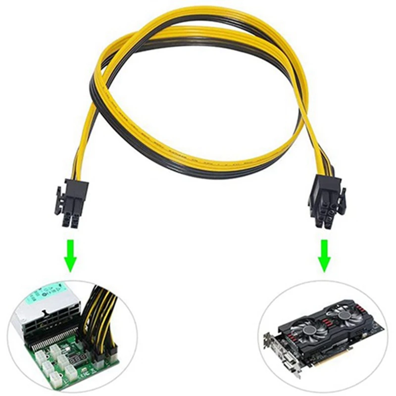 10 Vnt 6 Pin PCI-E 8-Pin(6+2) PCI-E (Vyrai (Vyrų), GPU Maitinimo Kabelis 50cm Vaizdo Kortos Kasybos Serverio Breakout Valdybos