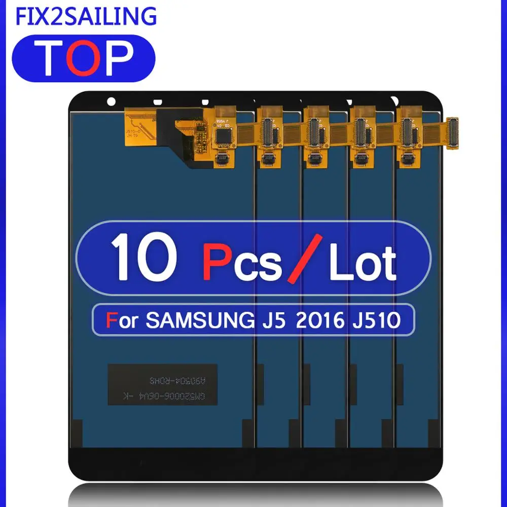 10vnt/Daug LCD Ekranas Patikrintas Jutiklinio Ekrano Surinkimo Samsung Galaxy J5 2016 J510 J510F J510FN J510M J510Y J510G