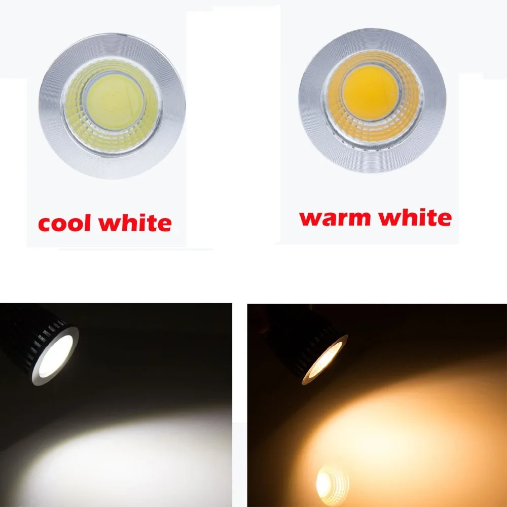 10vnt Super šviesus GU10 lemputė pritemdomi 110V, 220V šilta / Grynas/šaltai balta 85-265V 6W 9W 12W GU10 COB lempa LED GU10 akiratyje