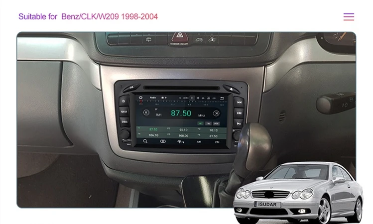 128G Carplay Android 10.0 DVD Grotuvo BENZ C-class W203 2000 2001 2002 2003 2004 GPS Navi 