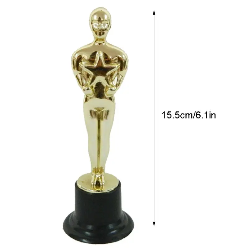 12Pcs Oskaras Statuette Pelėsių, Apdovanoti Nugalėtojai, Puikus Trofėjus į Ceremonijos ir Festivitie Tortas Apdailos Įrankiai