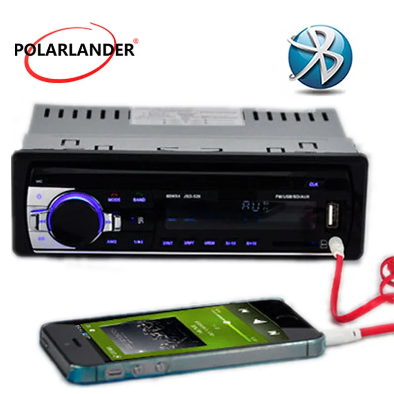 12V Naujų Automobilių Radijo JSD520 Stereo Bluetooth Nuotolinio Valdymo Kroviklis, telefonas, USB/SD/AUX-IN MP3 Grotuvas 1 DIN In-Dash Garso