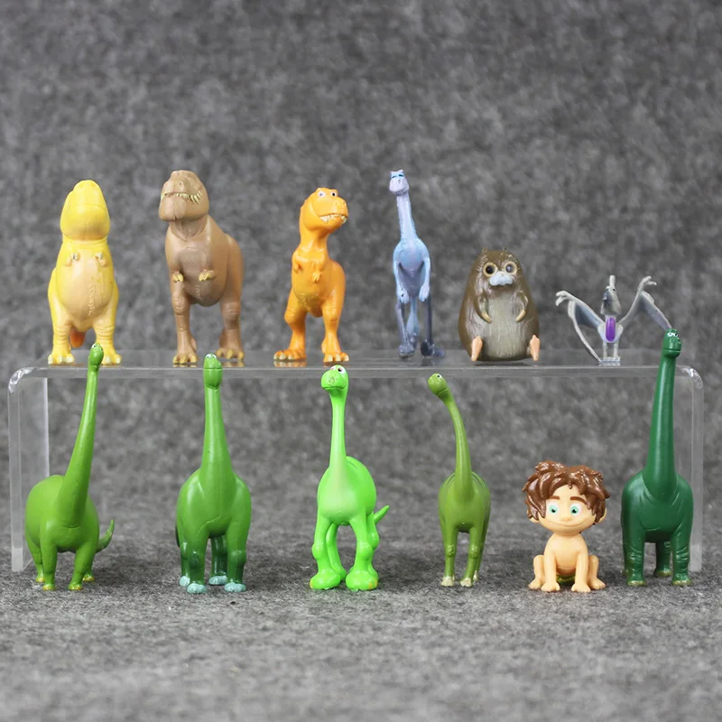 12pcs/daug Geros Dinozaurų Duomenys Arlo Vietoje Henry Butch Grom Tyrannosaurus Rex Gyvūnų Modelio, Žaislai Brinquedos