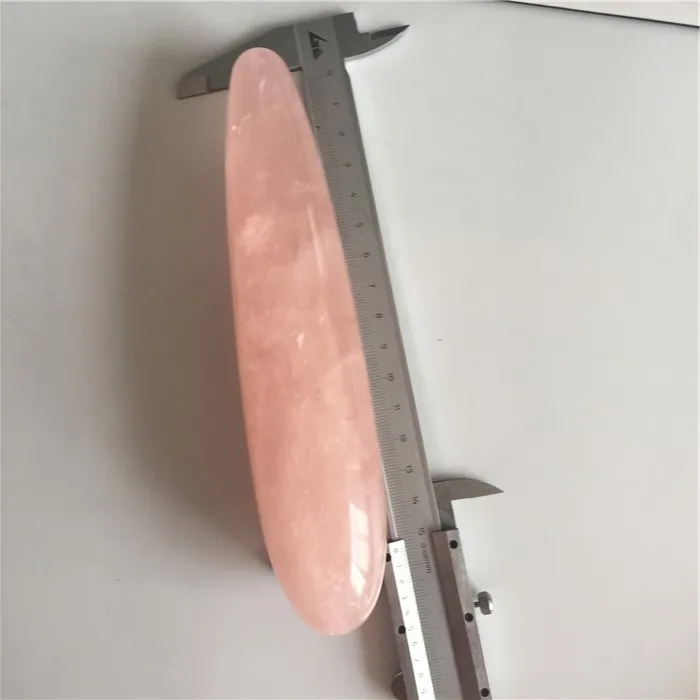 18cm Natūralus rožių kvarco kristalo lazdelė Asmenybės rožinis kvarcas masažas stick Brangakmenio grožio baras Yoni Gydymo moterims, dovana